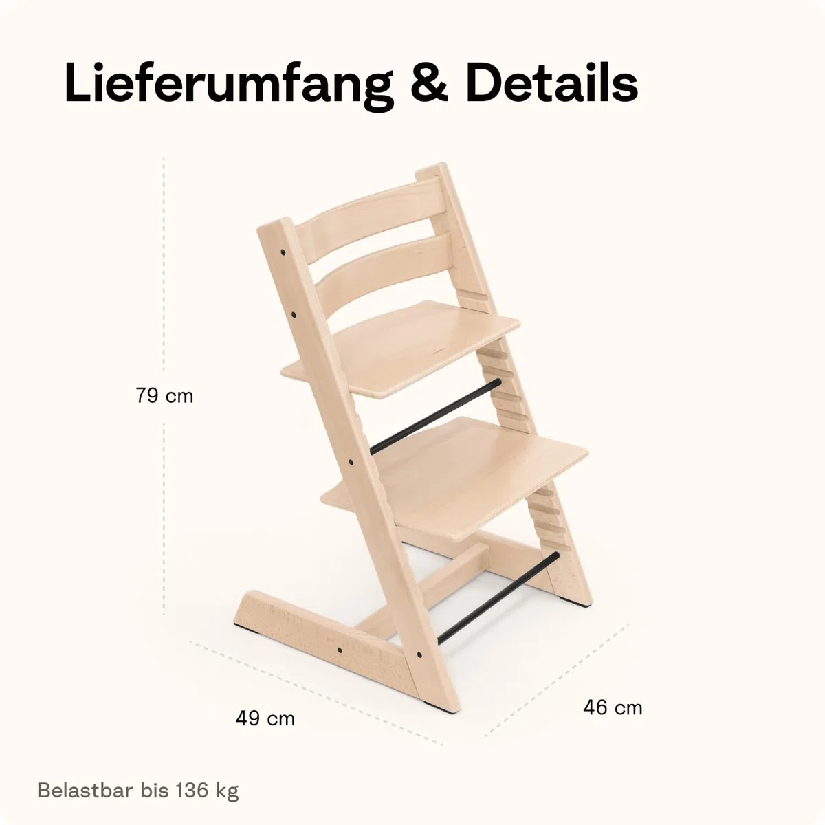 Stokke Tripp Trapp Stuhl Glacier Green – Verstellbarer anpassbarer Stuhl für Kleinkinder Kinder Erwachsene – Ergonomisch klassisches Design