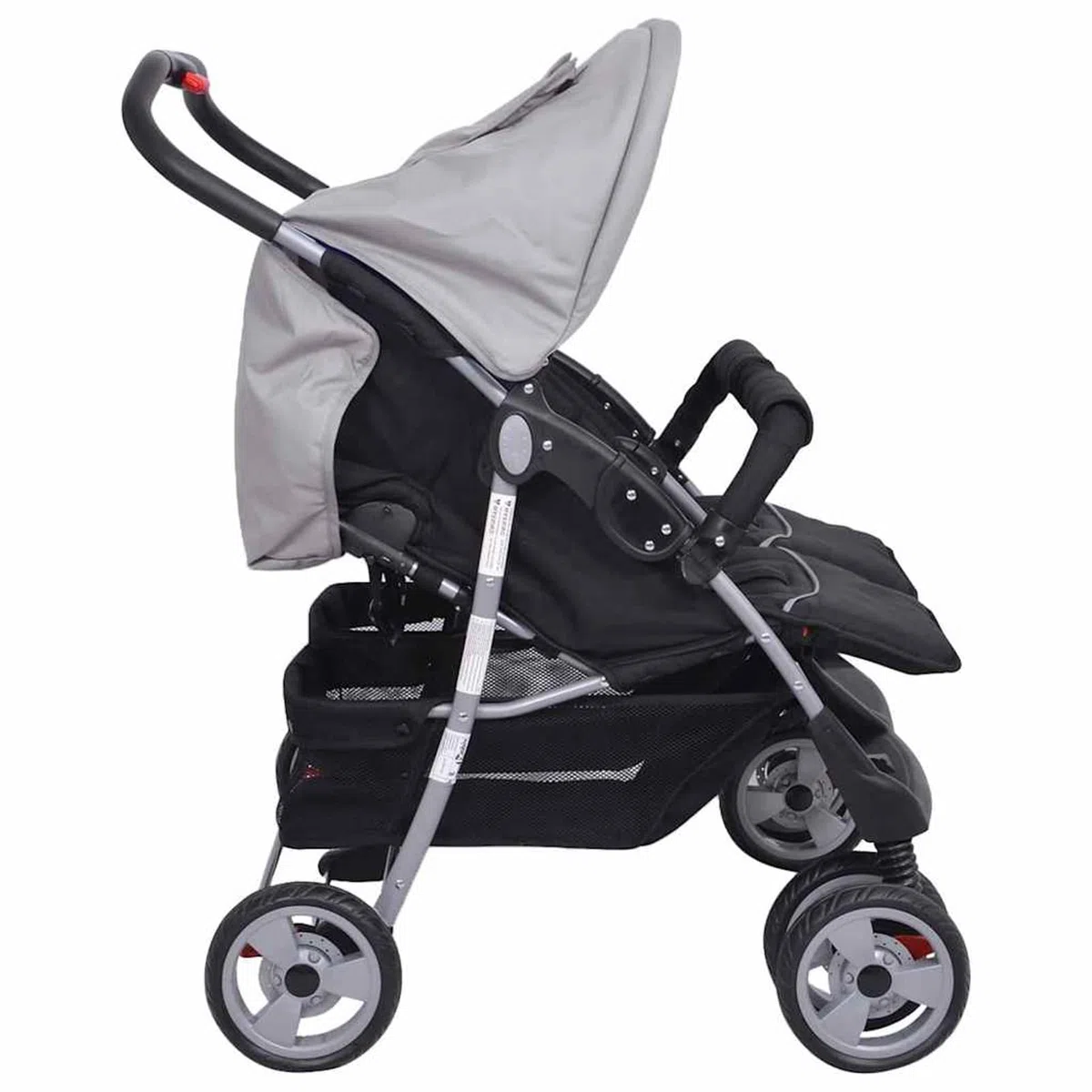 Gecheer Bettlaken 60 x 120 cm, Spannbettlaken für Babys, 60 x 120 cm, Kinderwagen, Stahl, Grau und Schwarz
