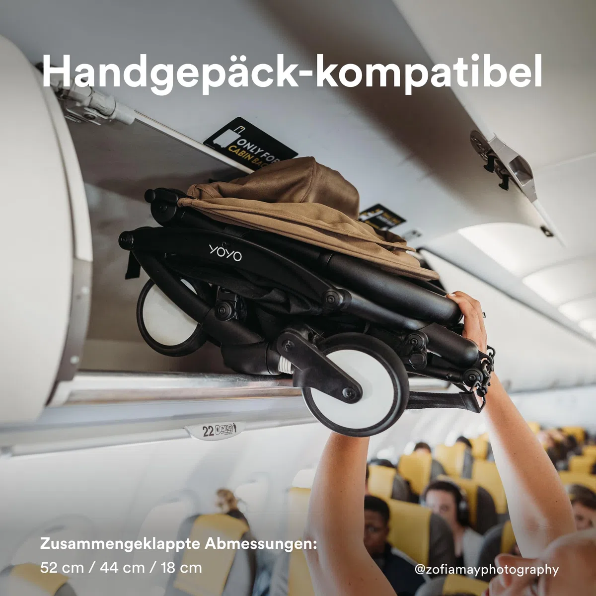 Stokke YOYO 6+ Farbpaket, Olive - Nur Textilien: Sitzpolster, ausziehbares Verdeck & Reißverschlusstasche hinten - Erfordert YOYO-Rahmen (separat erhältlich)