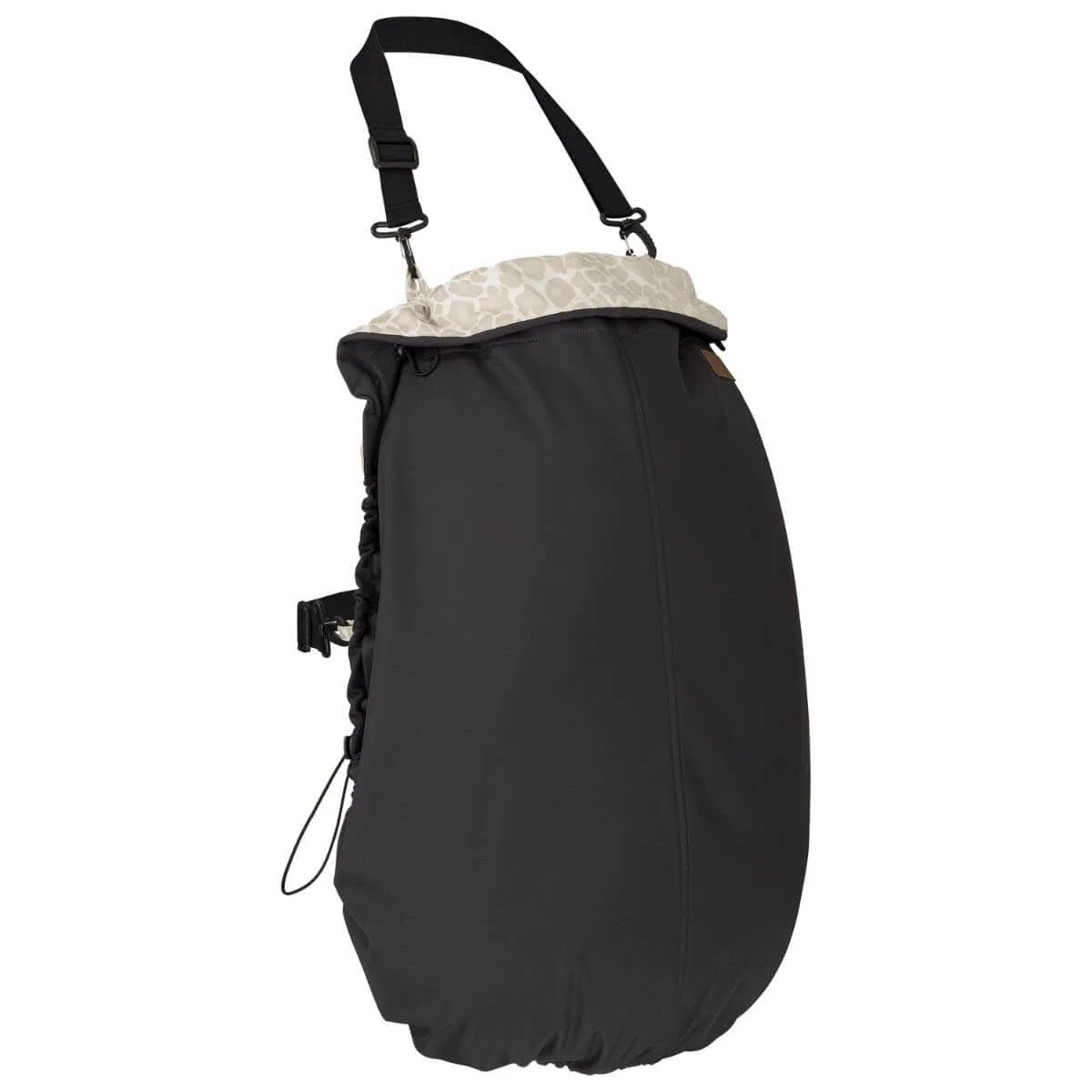 oppediz Tragecover aus Softshell - Universalcover für Babytrage und Tragetuch (Grau/Leo) - Wasserabweisend und Windabweisend