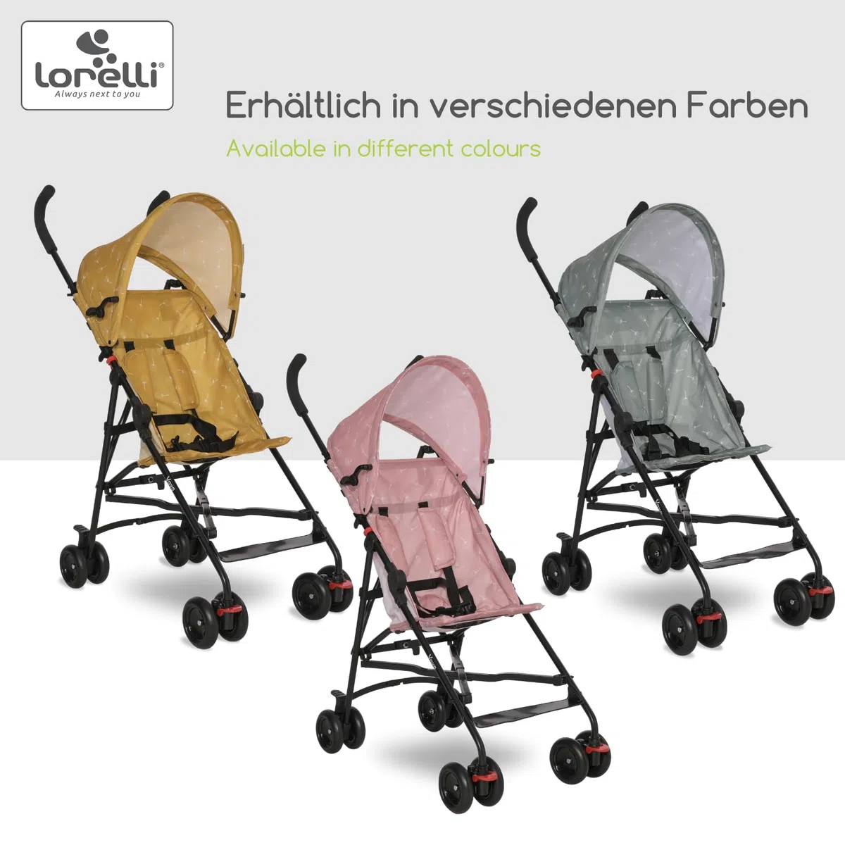Lorelli Ultra Leichter Buggy Kinderwagen Vaya - nur 4,7kg - Kompakter Sportsitz bis 15kg, Sitzbuggy mit 5-Punkt-Gurt, faltbarem Verdeck und ergonomischen Griffen, klappbarer Reisekinderwagen, blau