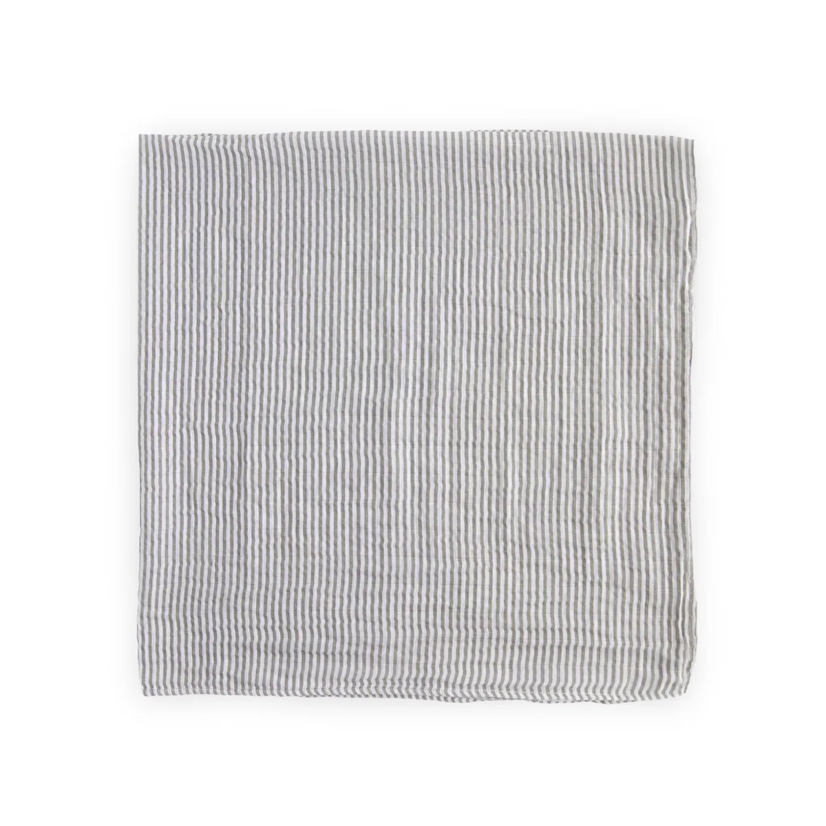 Little Unicorn - Premium 100% Baumwoll-Musselin Pucktuch - atmungsaktive Babydecke - handgemalte Designs - 1 Stück - 120 x 120 cm (Grey Stripe)