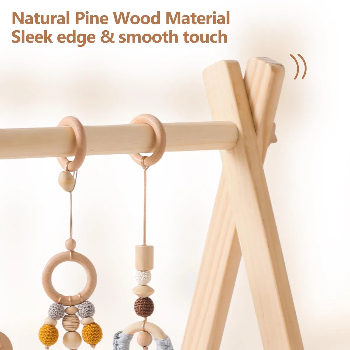 Spielbogen Baby Holz Baby Gym Holz Baby Spielbogen Neugeborenen Spielzeug Spielbogen Activity Center Baby Gelb Anhänger Design Abnehmbar Spielebogen Babies Holz