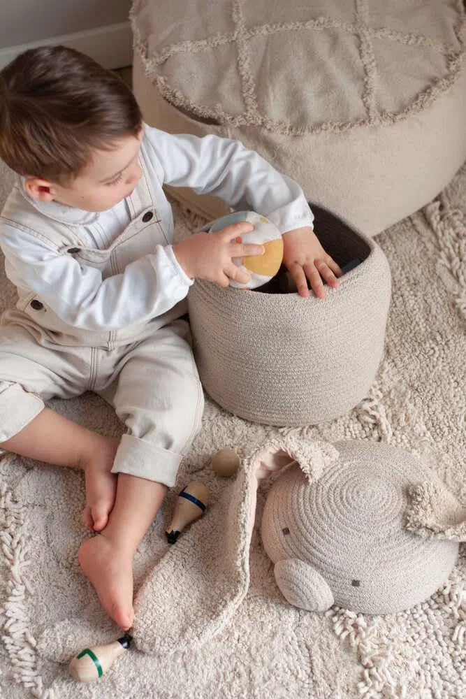 Lorena Canals - Spiel- und Aufbewahrungskorb, Rita the Rabbit, creme