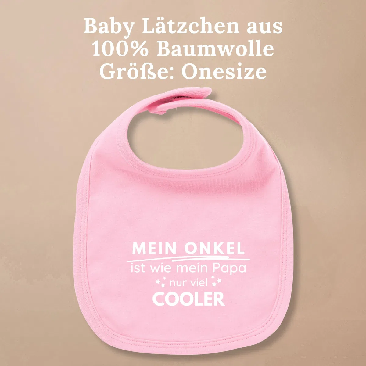 Trend Mama | Windeltorte | rosa | Spruch wählbar | 27 Windeln (Größe 2), Baby Lätzchen, Kuschelsocken |Geschenk Geburt (Design| Mein Onkel ist wie mein Papa nur viel cooler)