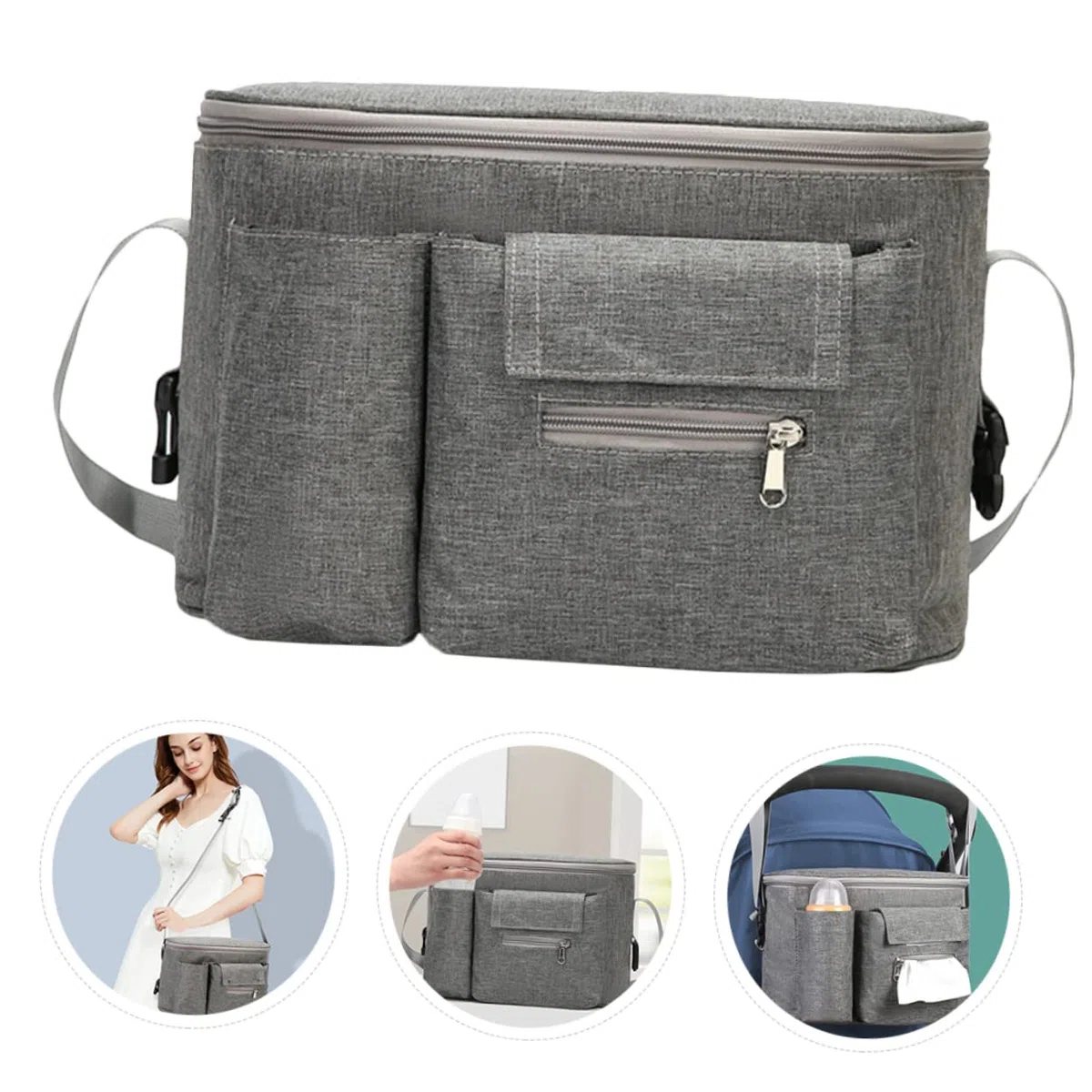 ibasenice 2stücke Multifunktionale Wasserdichte Wickeltasche Für Kinderwagen Zum Aufbewahren Von Babyflaschen Und Zubehör Mit Praktischem Design Für Eltern Unterwegs