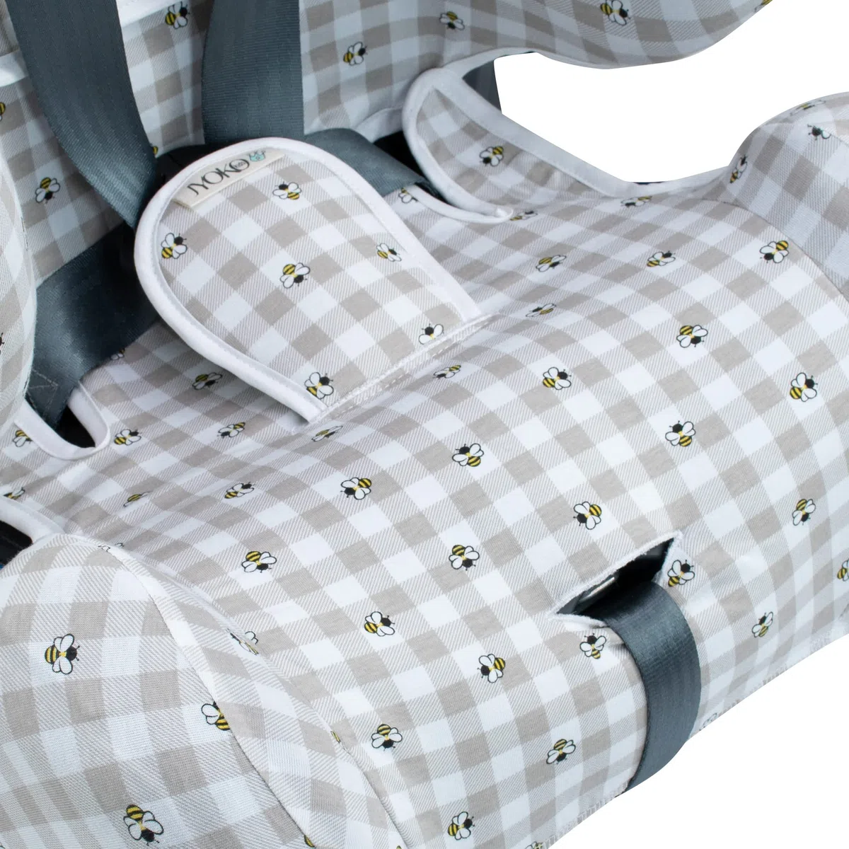 JYOKO Kids Autositzbezug aus Baumwolle kompatibel mit Klippan Century und Opti 129, Kindersitzbezug für Baby Autositz, Picnic Vichy