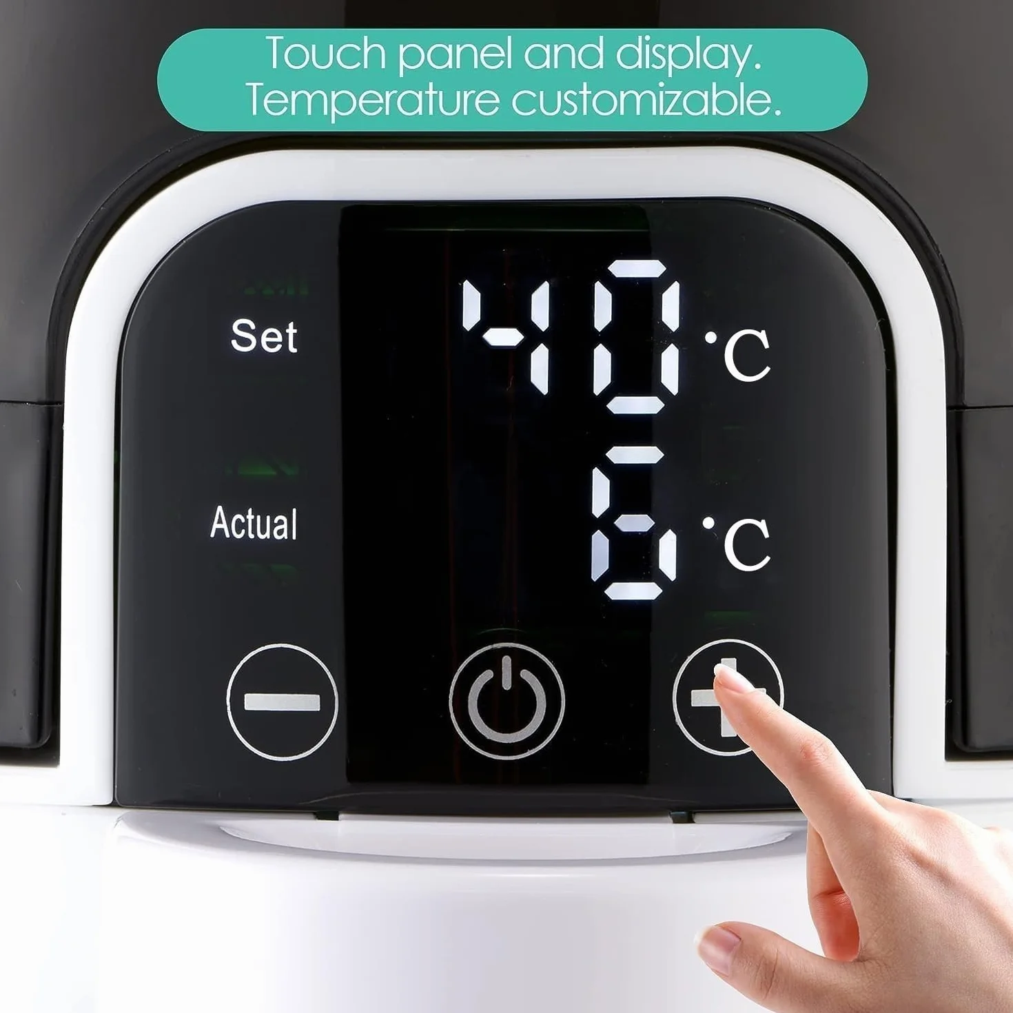 Bellababy Flaschenzubereiter für Babys,Flaschenwärmer Baby,Instant Warmer 5~15 Minuten,Wasserspender für Sofortige Herstellung von Formelflaschen,Abnehmbarer Behälter,Einfache Reinigung,Schwarz