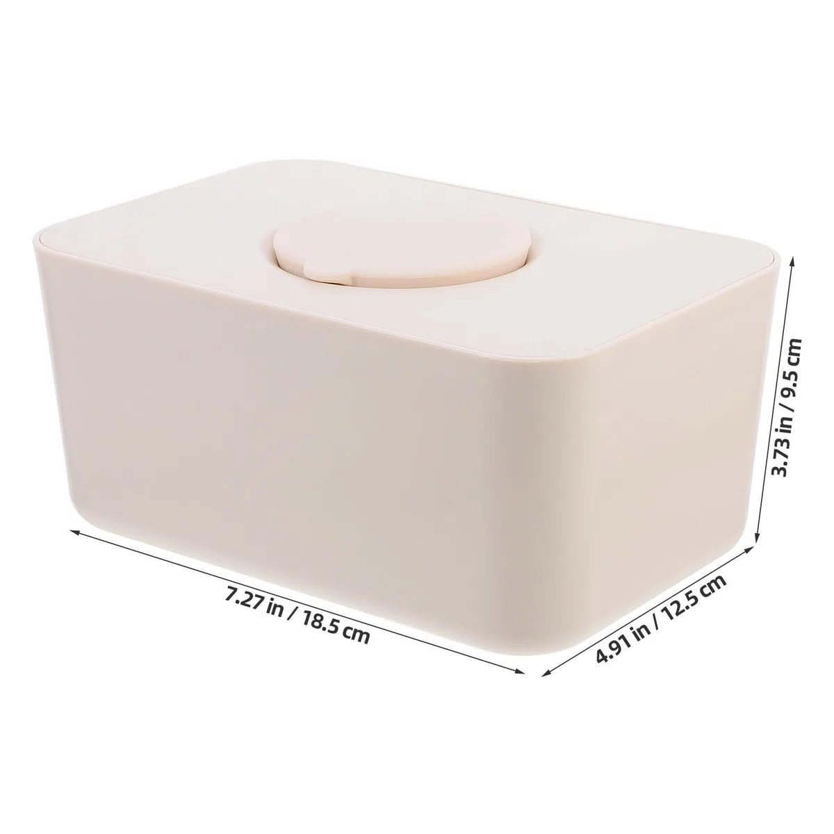 Silikon Feuchttücherbox mit Deckel, Beige, Große Kapazität | Aufbewahrungsbox für Haushalt und Auto, 1 Stück, Praktische Lösung zum Ordnen von Tüchern