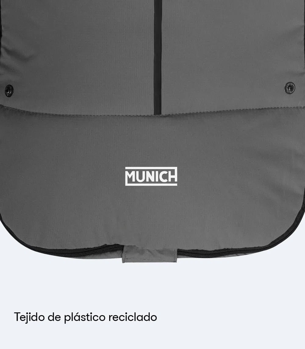 Munich Mun15 Universal-Fußsack für den Winter, hält das Baby warm, wasserdichter Fußsack für Kinderwagen (grau)