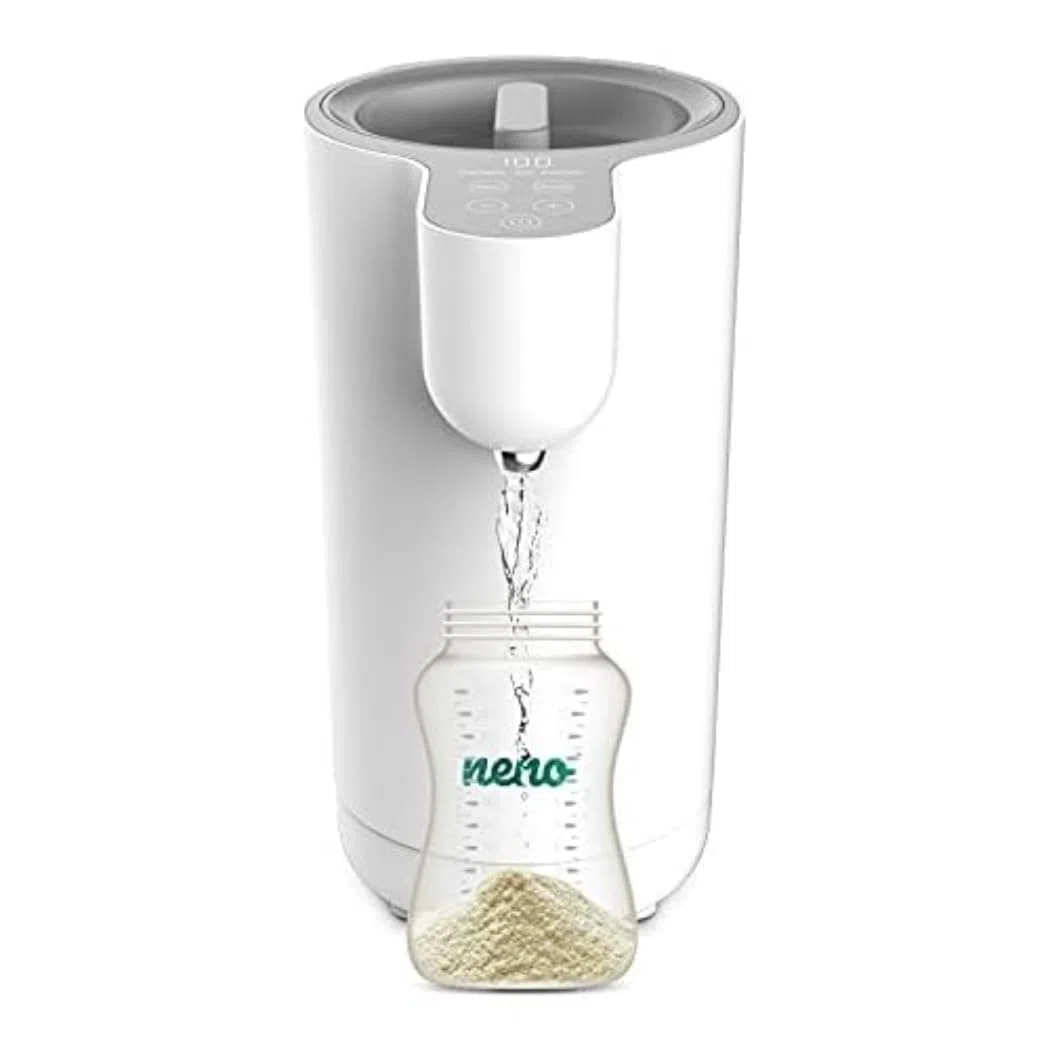 Neno Aqua Flaschenzubereiter Baby - Wasserwärmer für Unterwegs - Wasserkocher Babynahrung - Heißwasserspender zur Zubereitung von Babymilch - Wasserspender für Babyflaschen