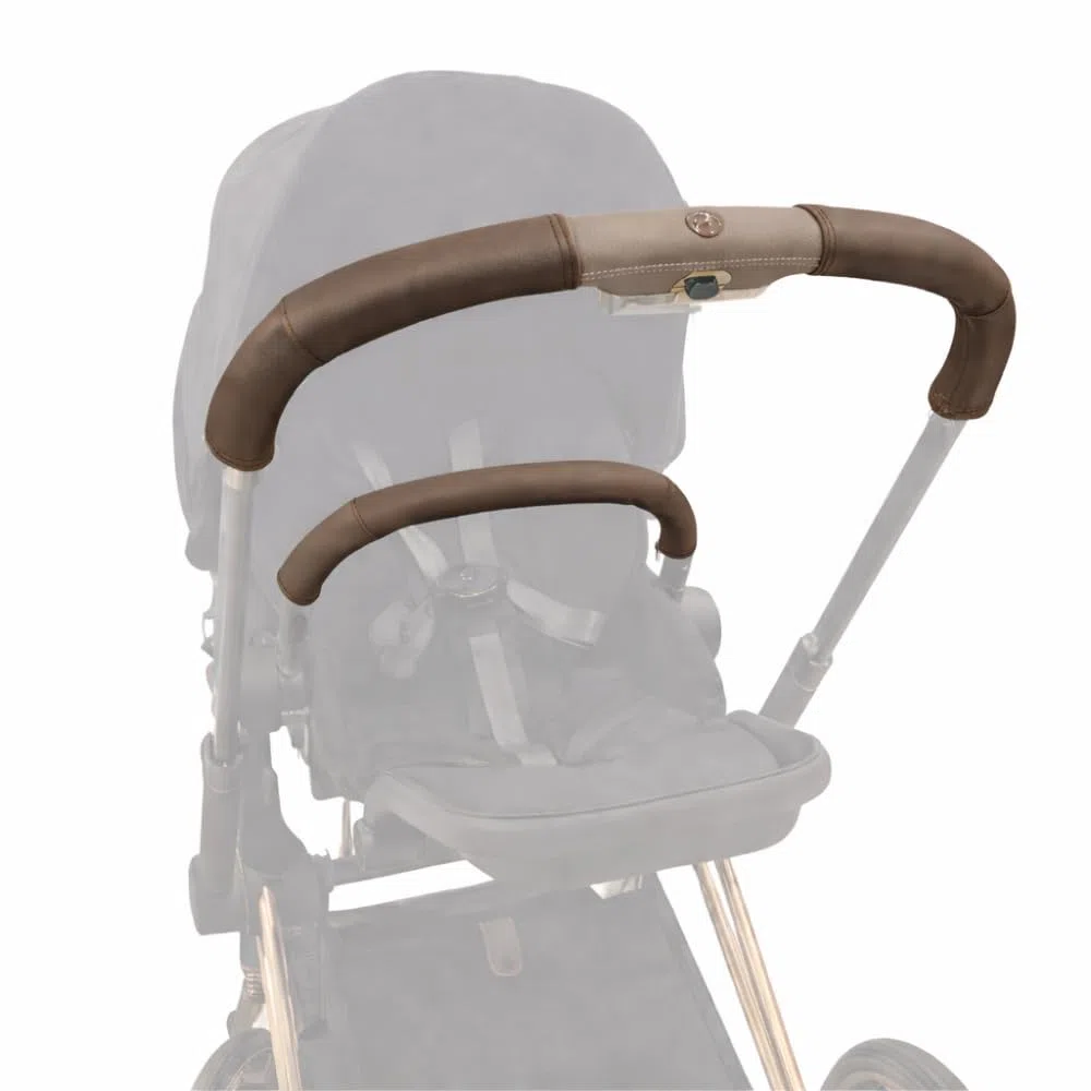 PROTEC TIF Lenkerbezüge aus Kunstleder Kompatibel mit Cybex Priam Dunkelbraun