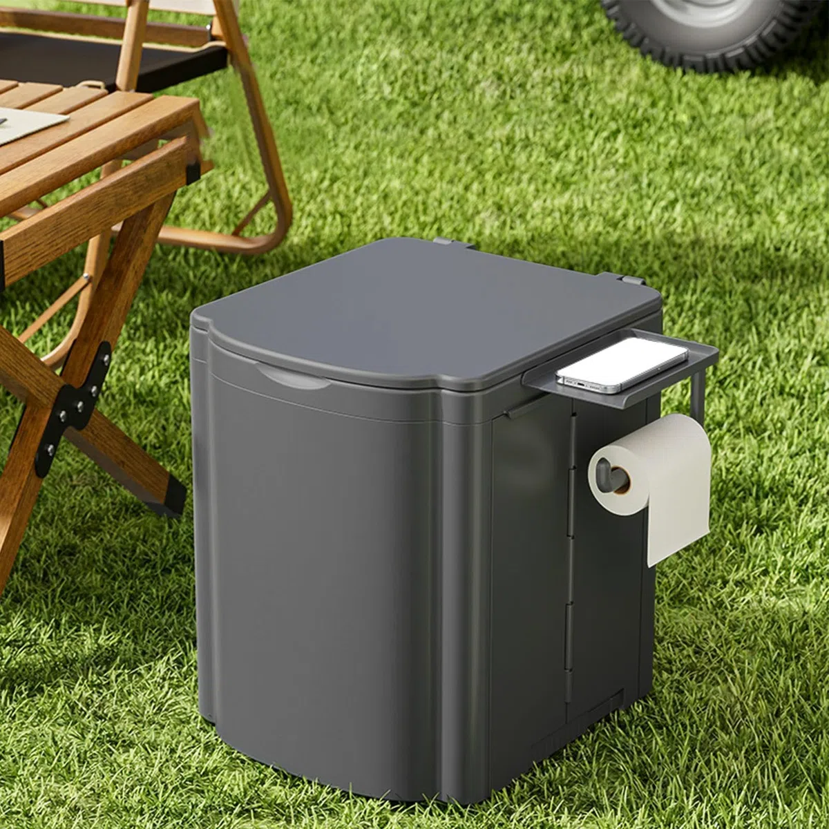Tragbares Reise-Töpfchen WC Faltbare Kompakte Schwerlast-Toilette mit | Tragbare Ergonomische Toilette für Camping Wandern Reise Auto LKW Boot