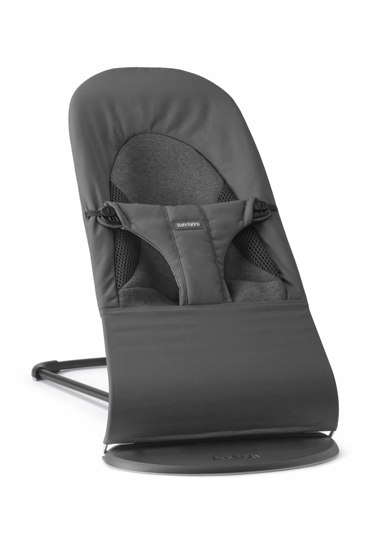 BabyBjörn Babywippe Balance Soft, Gewebt/Jersey, Tri-Fabric, Dunkelgrau