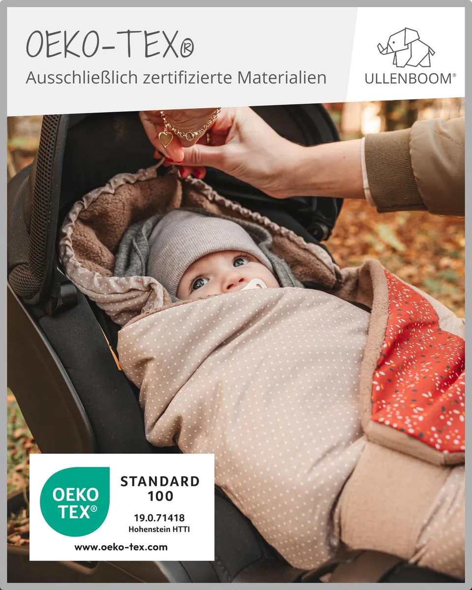 ULLENBOOM Babydecke Einschlagdecke Babyschale 100% Oeko-TEX Regenbogen Made in EU