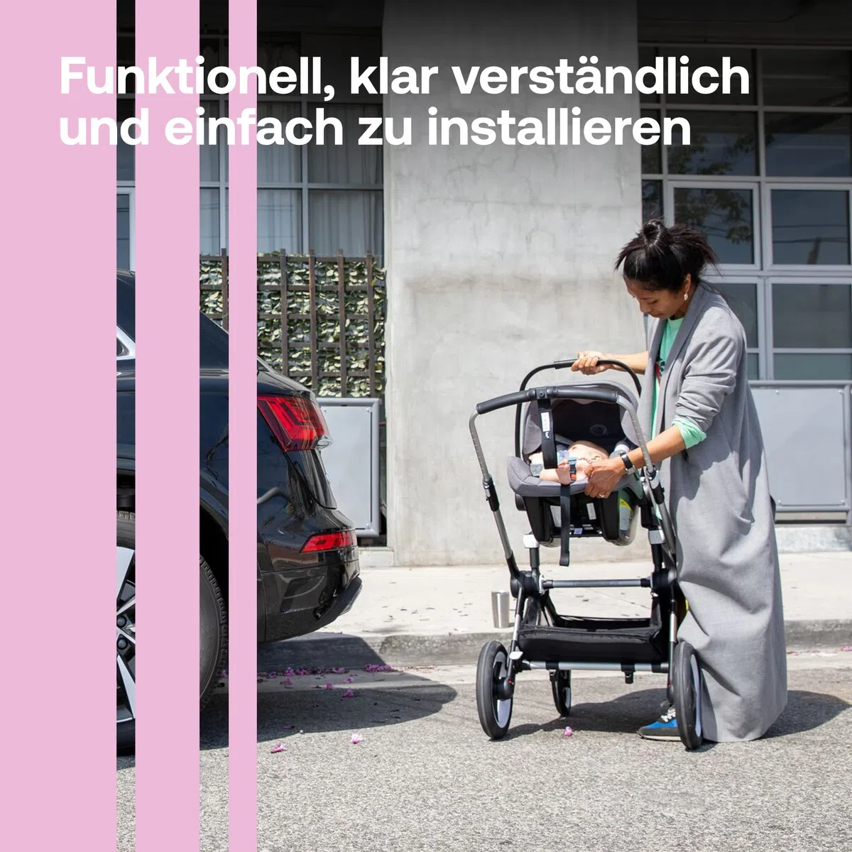 Bugaboo Autokindersitz-Adapter für Cameleon 3 Plus Kinderwagen, einfaches Click-and-Go-System, Schwarz