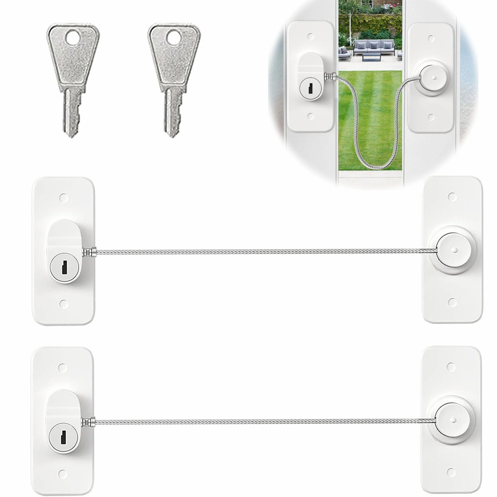 Safety Lock for Cupboards and Windows for Kids Strong Adhesive Screw Fixing