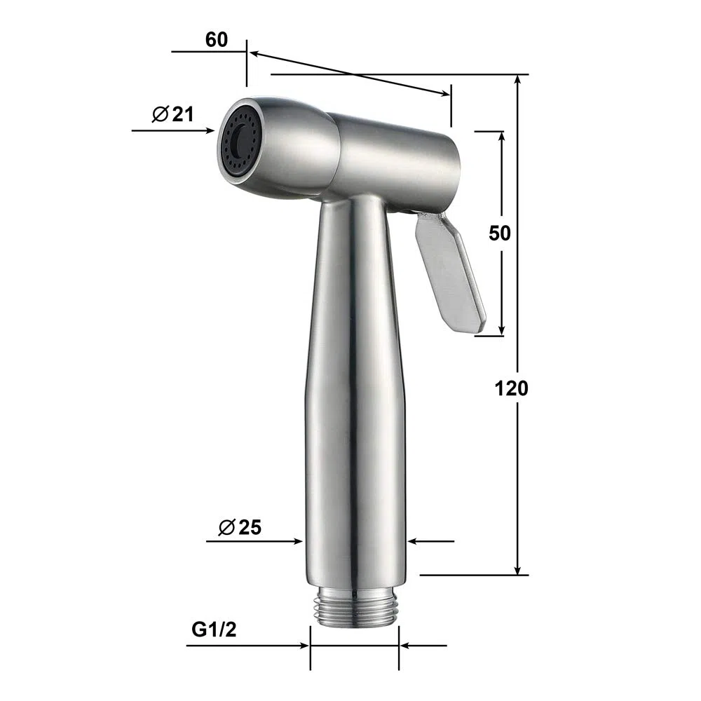ToiletSprayer Tragbarer Duschsprühkopf aus Edelstahl, Anzug for Badezimmer, Stoffwindel, Haustierwaschmaschine und persönliche Hygiene,B(A)