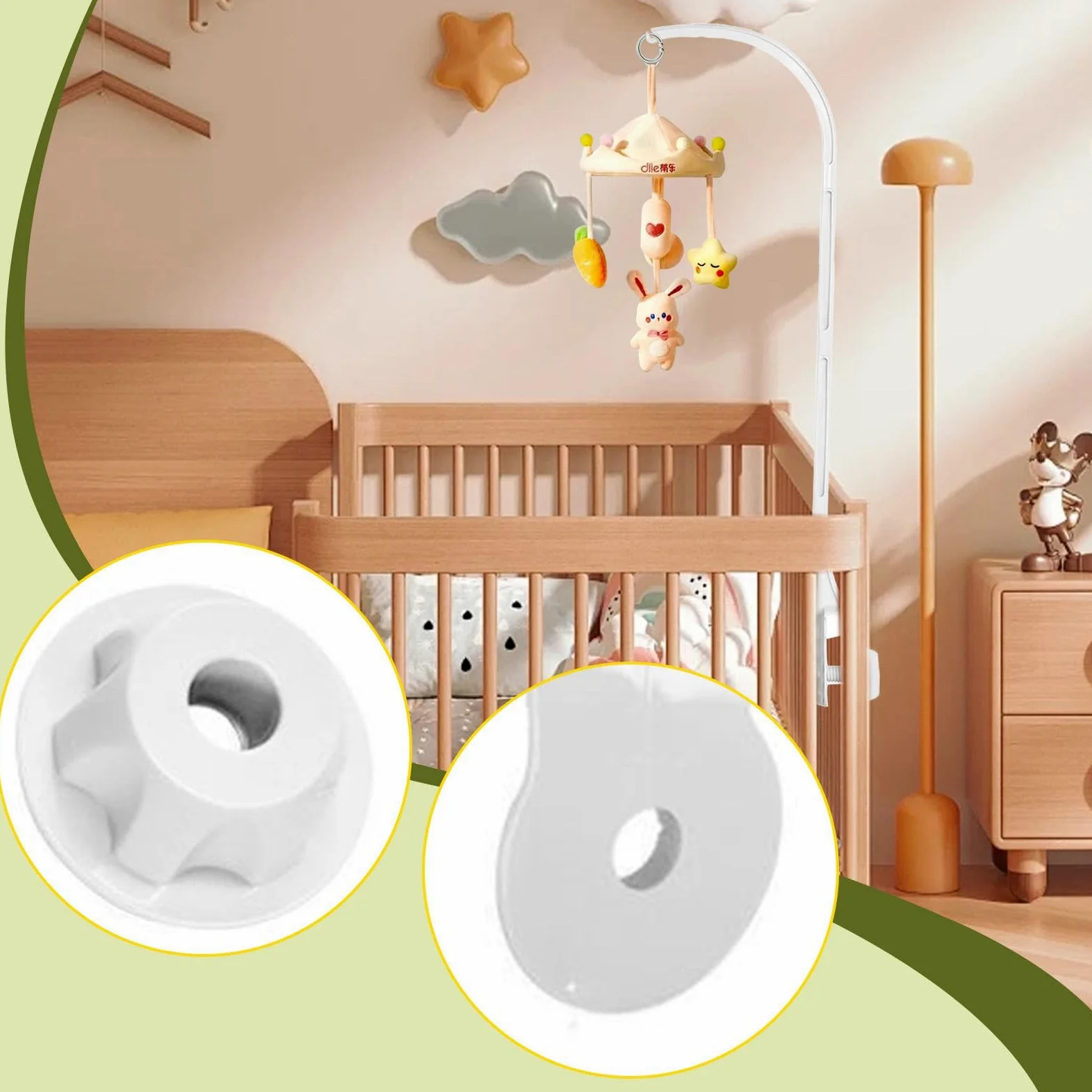 Mobile Halterung für Babybett, 84 cm (33 Zoll), Mobile Aufhänger, Kinderzimmerzubehör