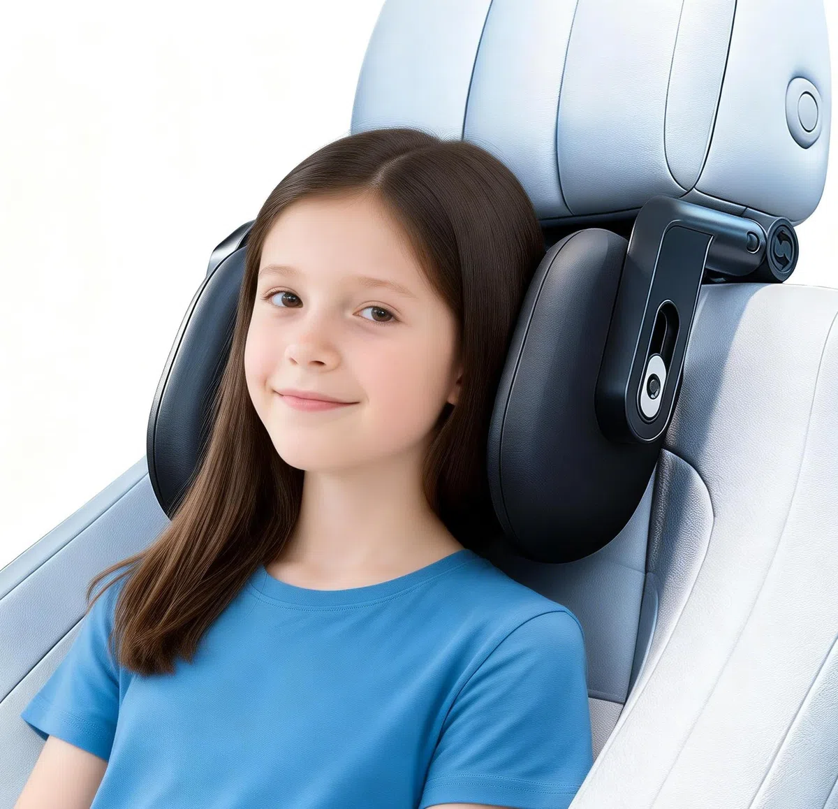 Kopfstütze Auto Kinder 360° Drehbare Reise Autokissen 3 Punkt Verbindung Verstellbare Memory Foam Nackenkissen