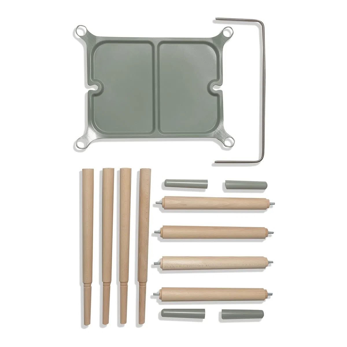 Bebe-Jou Badewannenständer Sense Breeze Green mit schönen Holzbeinen | 421730