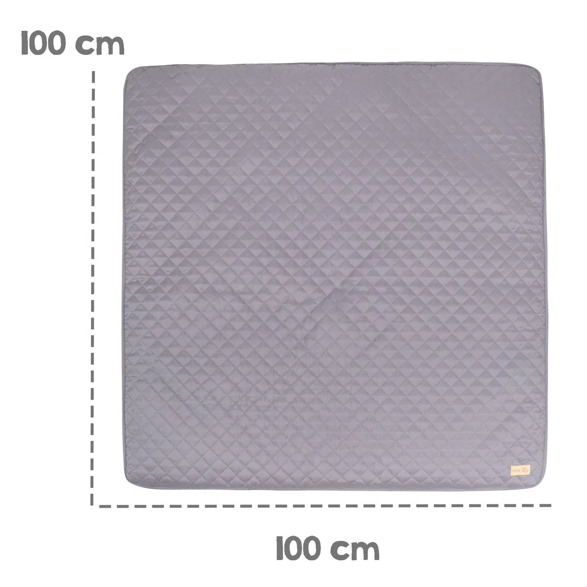roba Krabbeldecke "roba Style" - 100 x 100 cm - Spieldecke gesteppt für Babys & Kleinkinder - Pflegeleichtes & schmutzabweisendes Material - Anthrazit