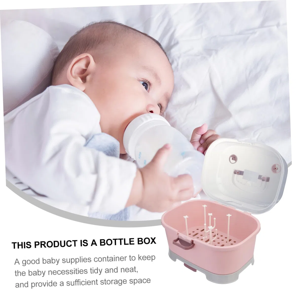 Große Milchflaschen Aufbewahrungsbox Mit Abtropffläche Pp Material Abnehmbar Und Waschbar Aufbewahrung Für Fläschchen Schnuller Und Stillzubehör Hygienisch Und Sicher Für Babys