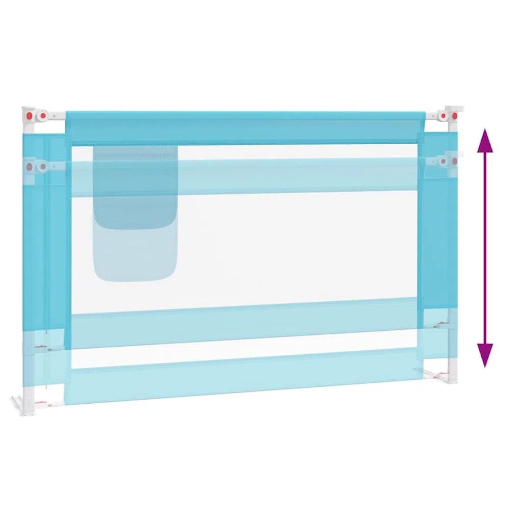Generisch Kleinkind-Bettschutzgitter Blau 120x25 cm Stoff,Baby & Kleinkind,Babysicherheit,Baby-Bettschutzgitter,10209