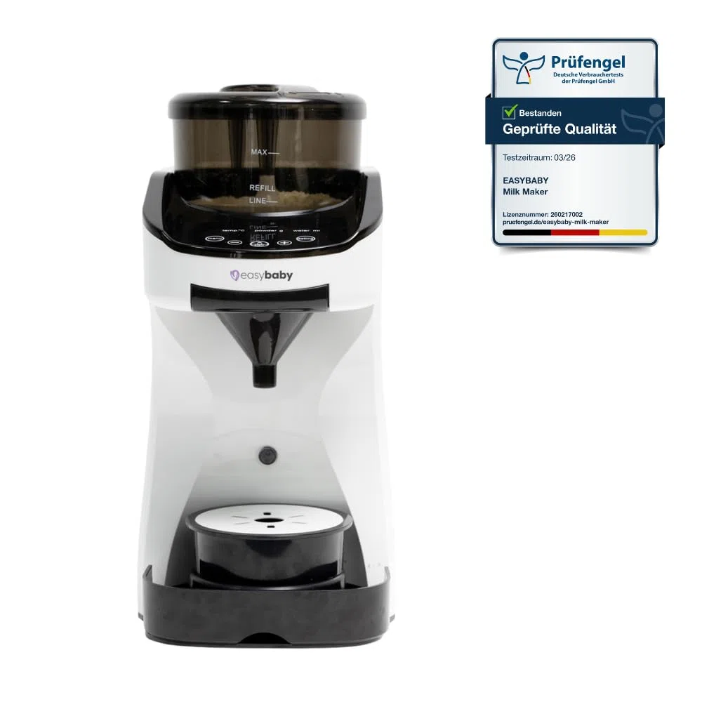 Easybaby Milk Maker - Automatischer Flaschenzubereiter - die Perfekte Babyflasche auf Knopfdruck, Flaschenwärmer, Bedienung mit dem Smartphone