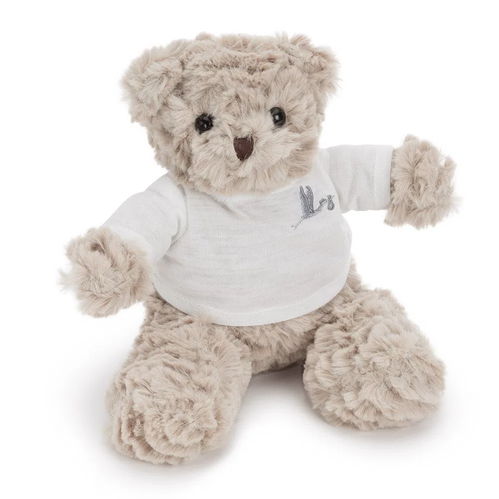 Geschenkset zur Geburt. Praktischer und unisex Geschenkkorb für Neugeborene, der eine Latzhose, einen Body und einen personalisierten Teddybär enthält | BebeDeParis