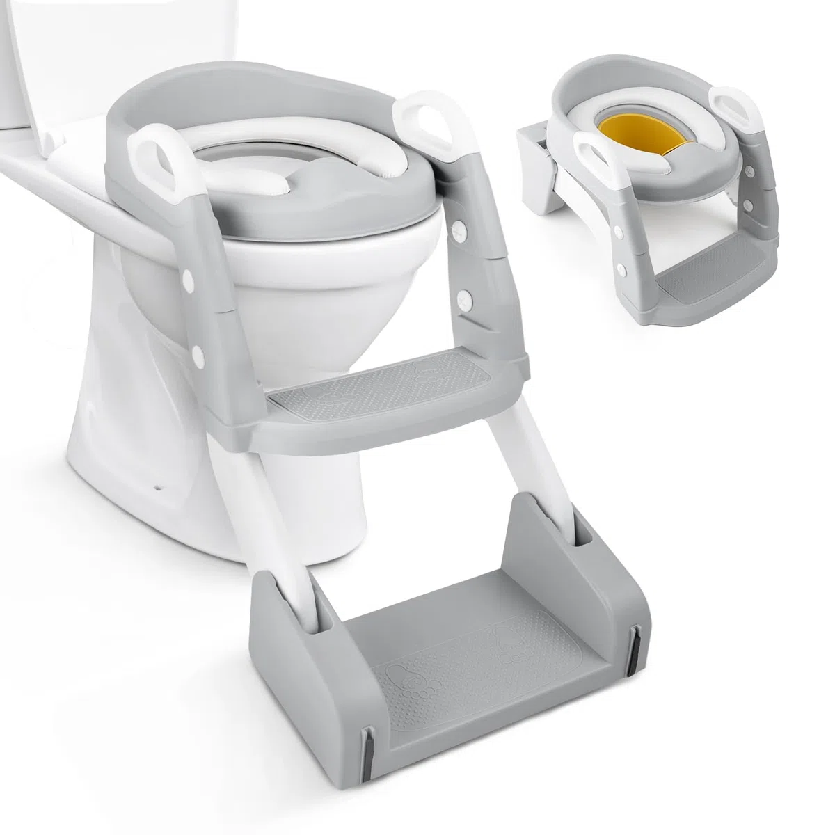Kidoola 2 in 1 Kleinkind Töpfchen und Leiter - Weicher Sitz, rutschfest, Spritzschutz - Ideal für Töpfchentrainingsphasen - Tragbar, Leicht und Einfach zu Reinigen - Perfekt für Jungen und Mädchen