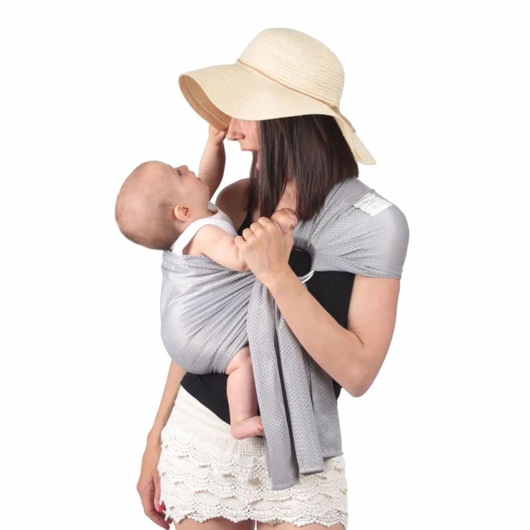 Amarsupiel | Baby-Wasserträger | Baby Wasser Schultergurt | Ultraschnell trocknende | Ergonomische Babytrage | OEKOTEX | Zertifikat Made in Spain |Grau