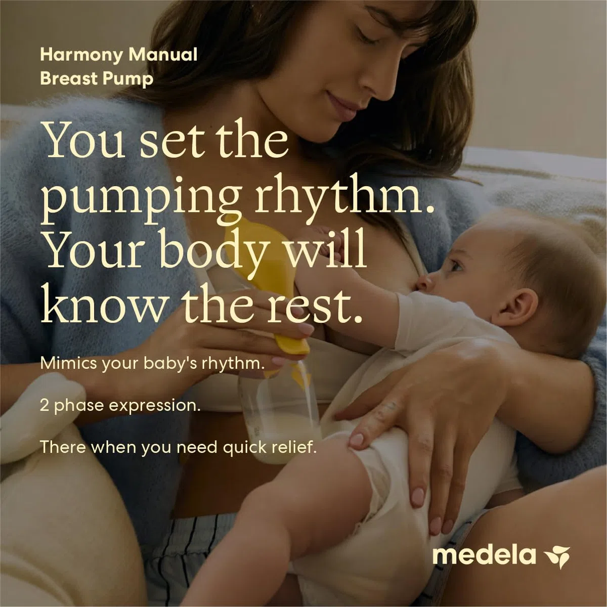 Medela Harmony Manuelle Milchpumpe, Einhand-Milchpumpe mit Flex-Brustschutz für mehr Komfort und Ausdrücken von mehr Milch