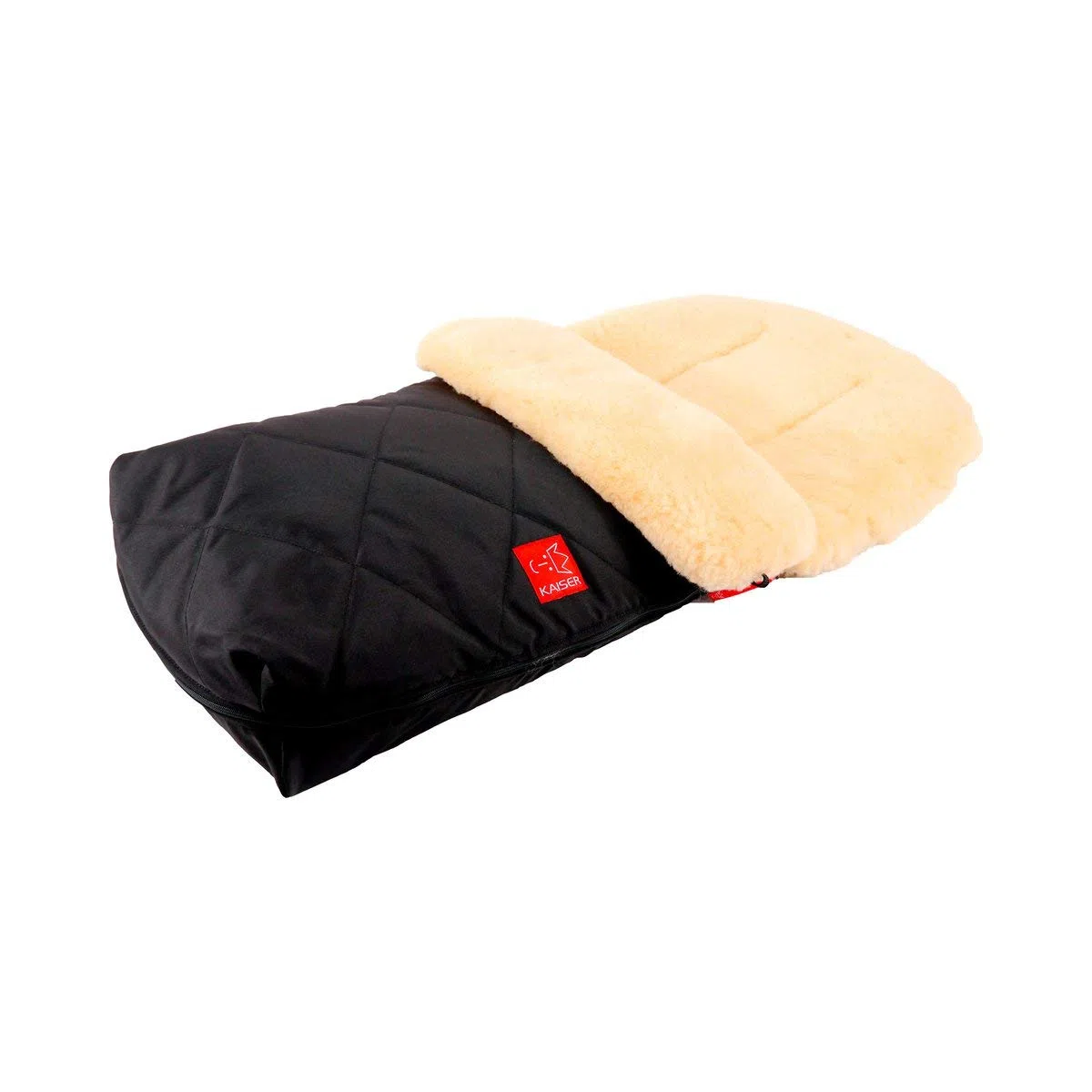 Kaiser Lammfell Fußsack Natura black