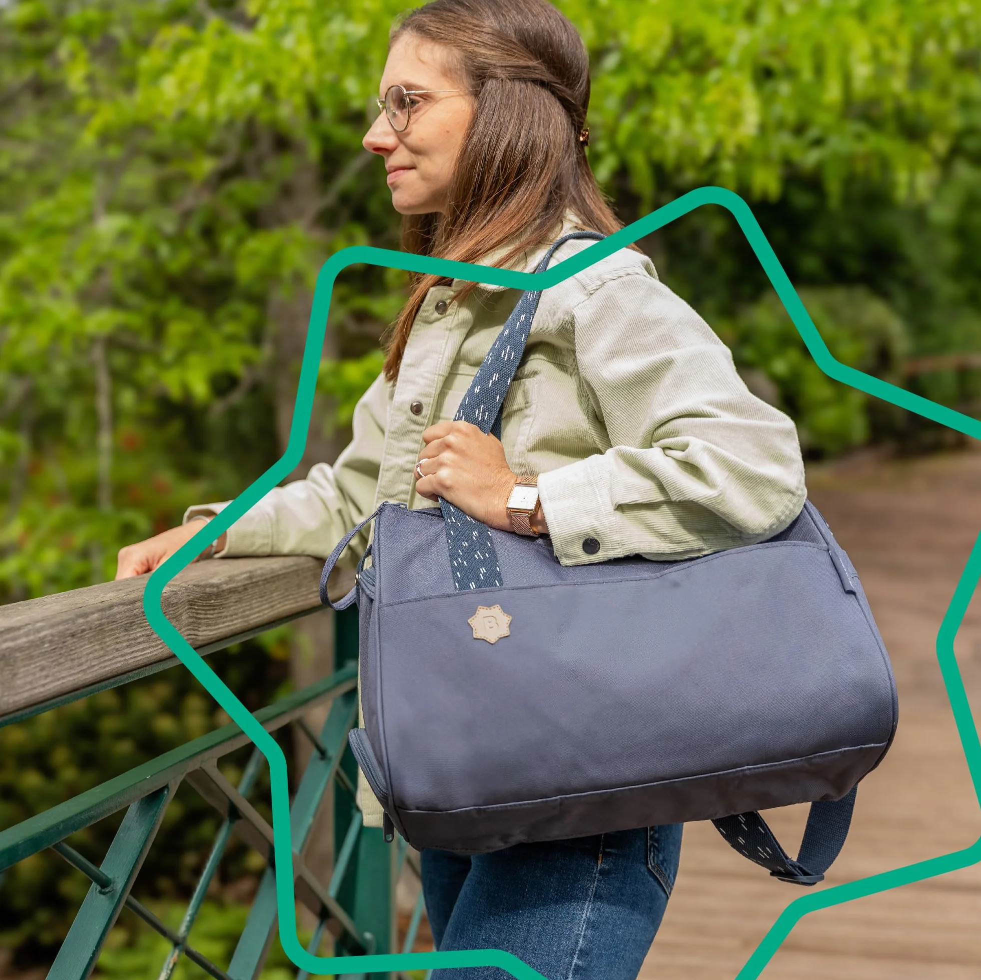 Badabulle Wickeltasche Pocketstyle - Kinderwagentasche inklusive Wickelzubehör