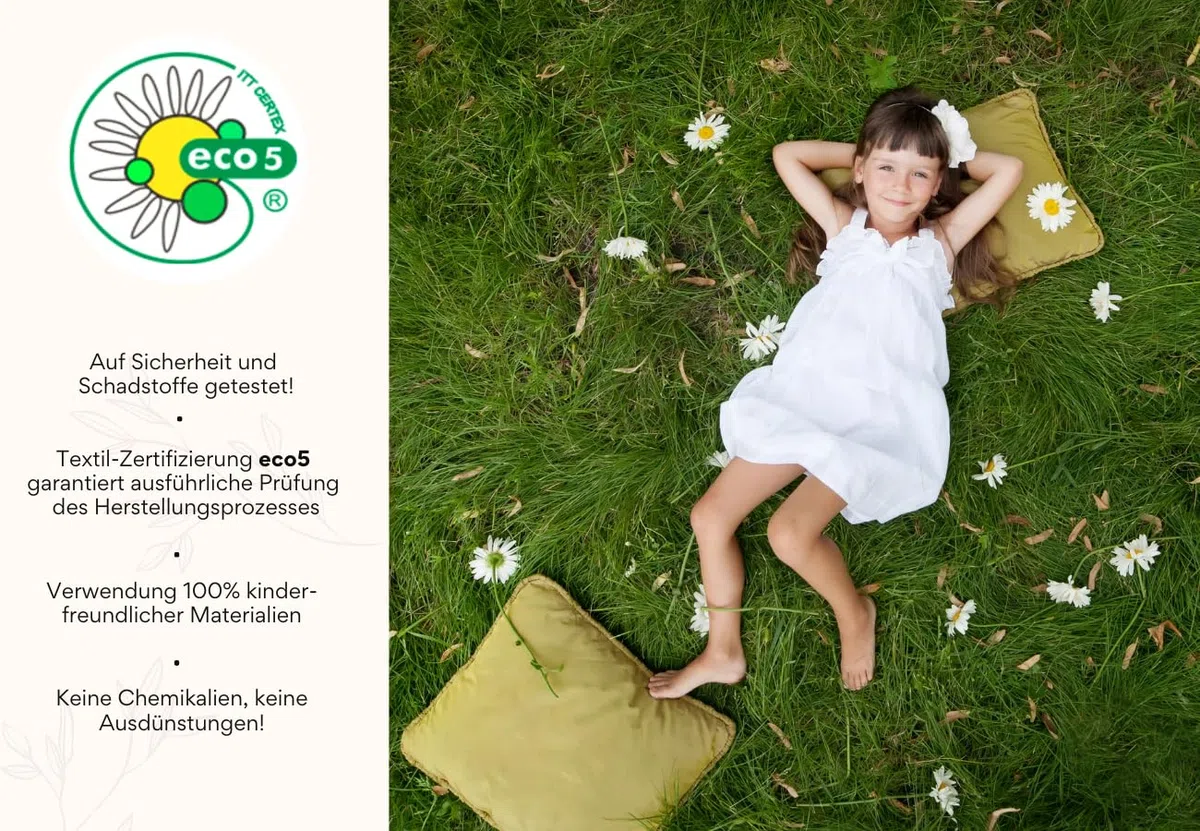 Kids Collective Kindermatratze 80x180 cm Latex Deluxe mit Aloe Vera-Bezug und Zwei Härtegraden, 10 cm hoch, Kindermatratze 80 x 180 Matratze für Kinderbett, Körpergewicht bis 60kg