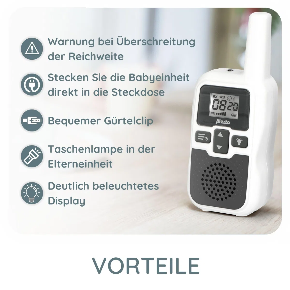 Alecto DBX-80 - Baby DBX-80 Babyphone - Babyfon - Baby Phone - Ohne Kamera