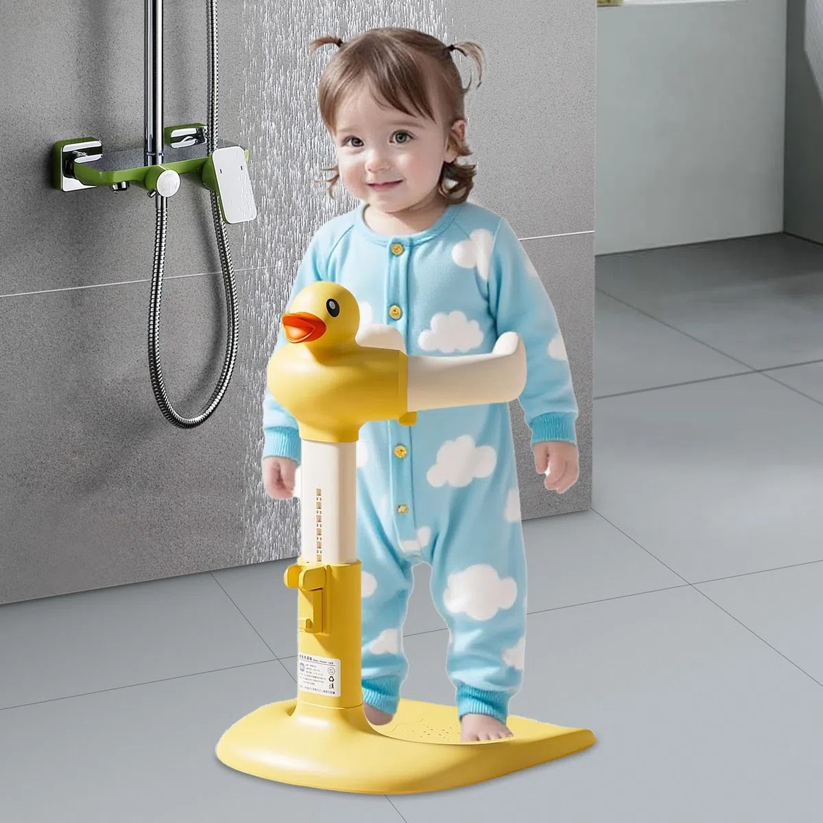 Baby-Badewannensitz, stehend, verstellbar, höhenverstellbar, rutschfest | für Jugendliche von 6 – 24 Monaten, , Mädchen