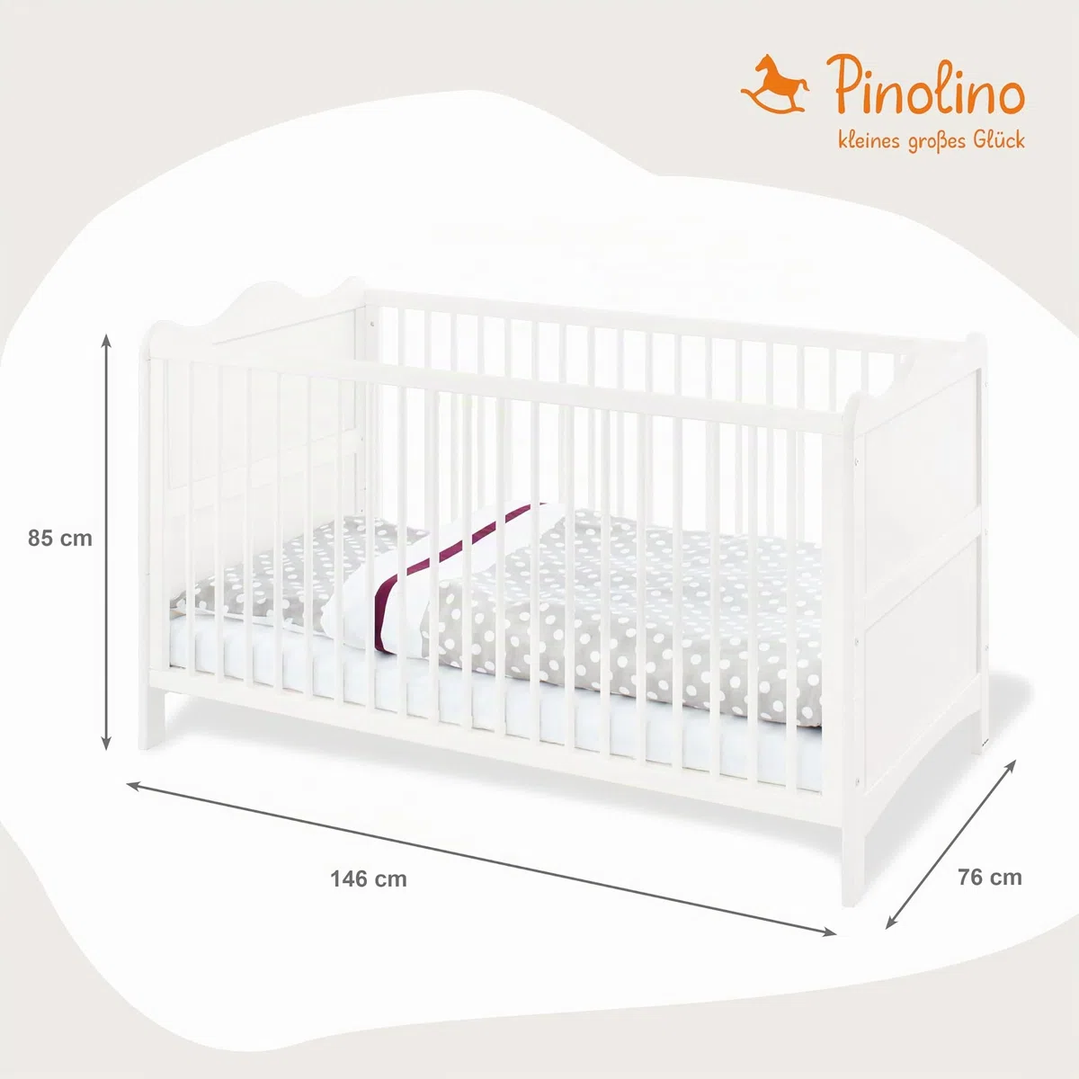 Pinolino 100023B Kinderzimmer 'Florentina' breit, weiß