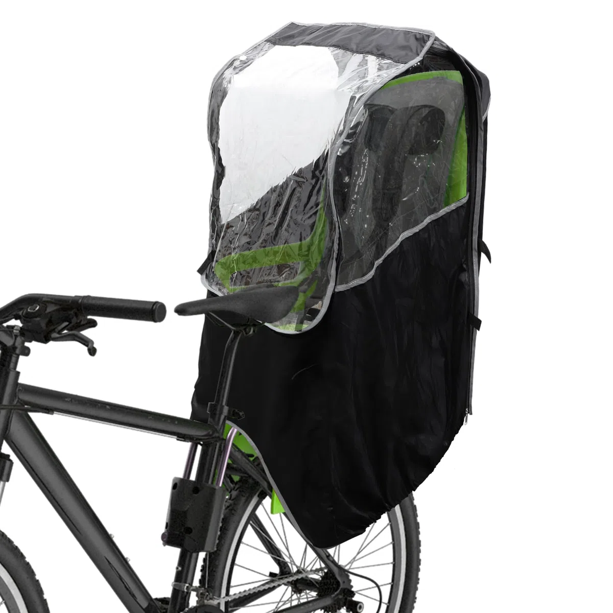 A ABSOPRO Kinderfahrradsitz Regenschutz Wasserdicht PVC 1 Stück | Winddicht, Atmungsaktiv, Verstellbare Zugseile, Universell Passend Für Kinderfahrradsitz Mit Rückenlehne