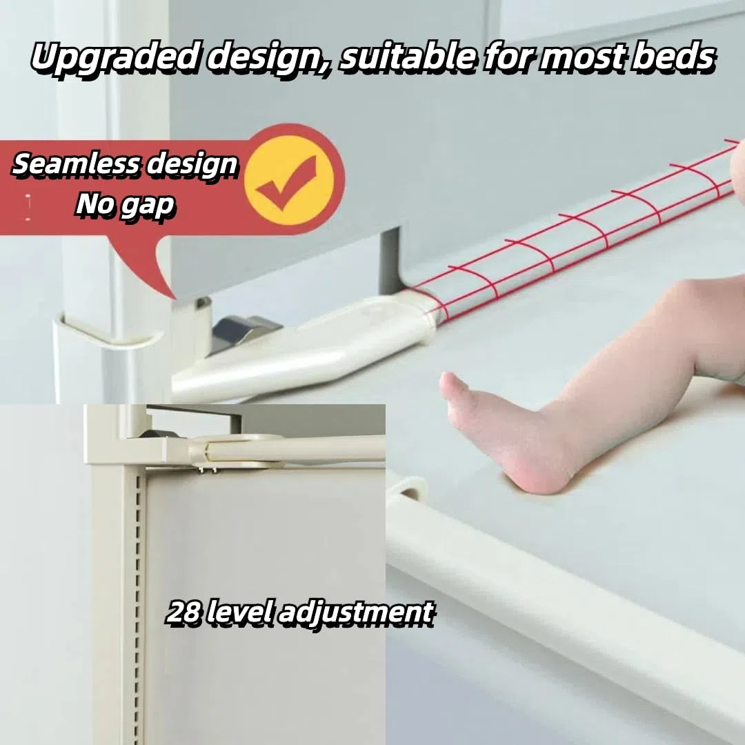 Bettgitter für Kleinkinder, extra lang, herunterklappbar, Sicherheits-Bettgitter mit Liebe-Muster, Kinderschutzgitter für Doppelbett, volle Größe, Queen-King-Size-Bett (1 Seite, 150 cm L)