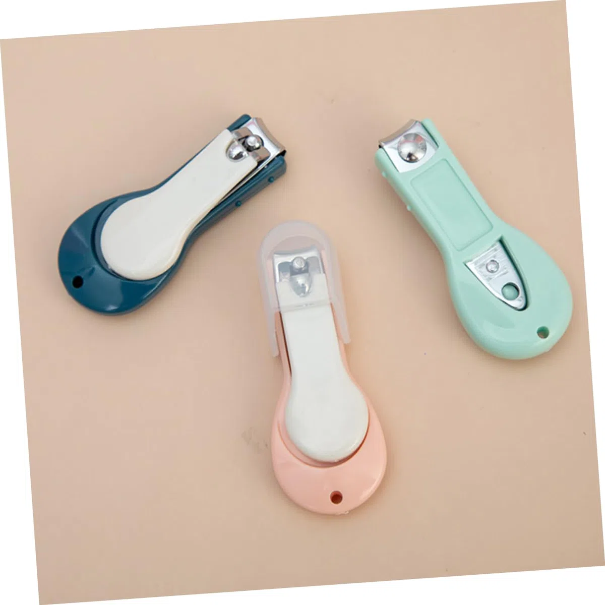 Yardwe 15 Stck Nagelknipser Teilig mit Gebogenen Edelstahlklingen Rutschfestem Silikongriff Sicherer Nagelpflege für Neugeborene und Kleinkinder Präzises Schneiden Blau