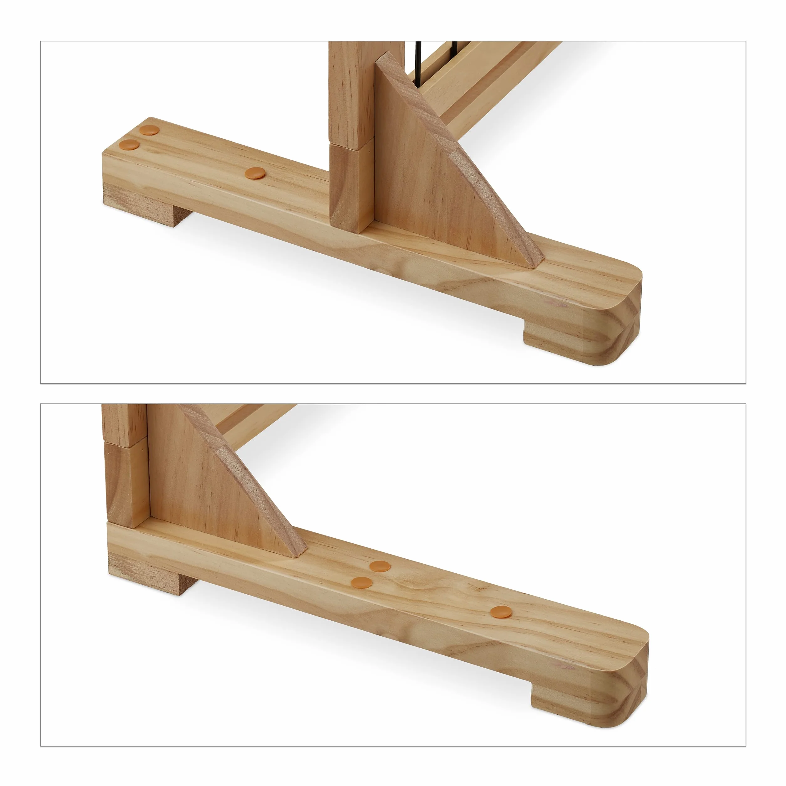 Relaxdays Absperrgitter, ausziehbares Schutzgitter, Treppe & Tür, HxB: 56x70-108 cm, freistehend, Kinder & Hunde, Natur