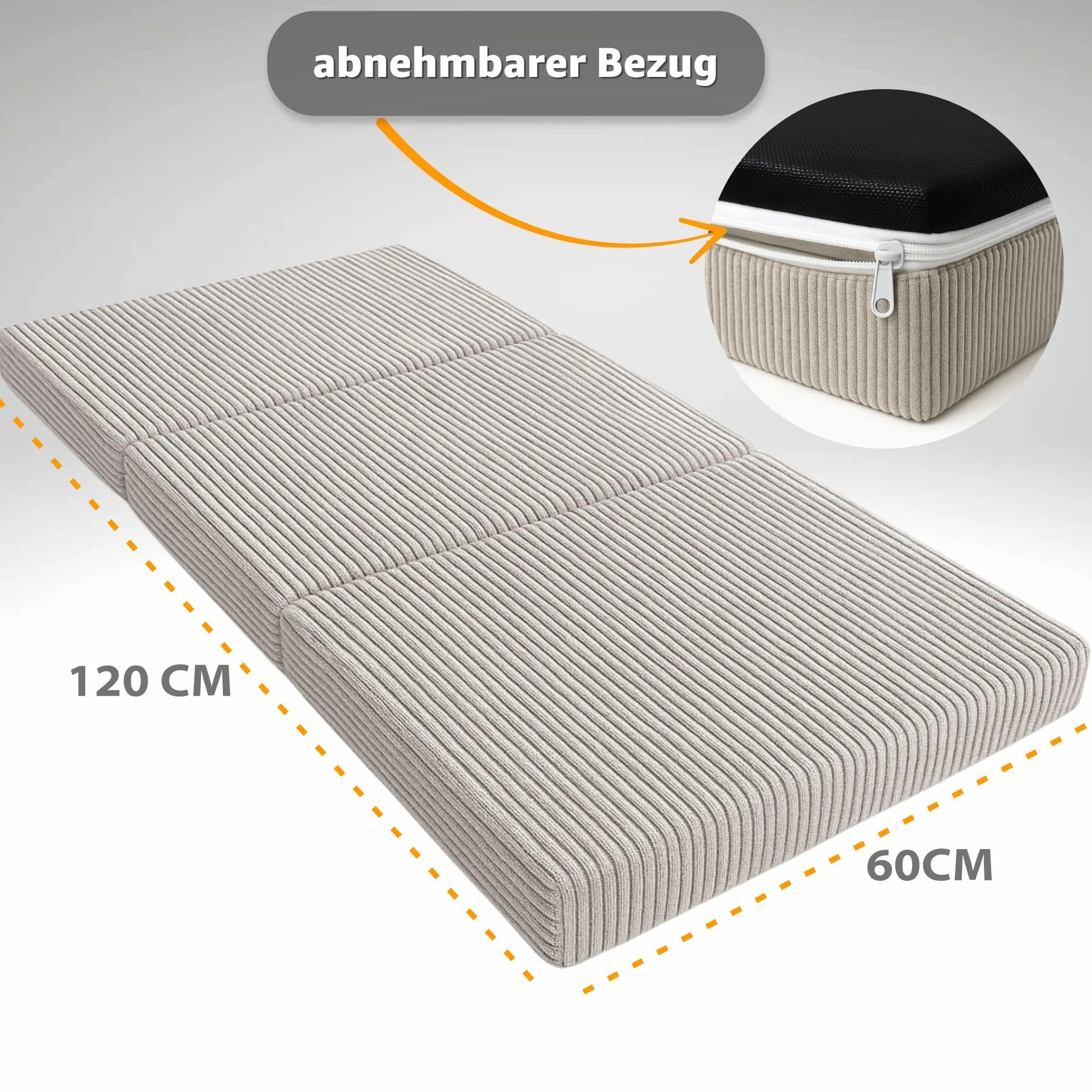 Klappmatratze Faltbare Reisebett Baby Matratze 60x120 cm - Faltmatratze für Kinder Gästematratze klappbar Babymatratze Bodenmatratze Schlafmatratze und Reisematratze 60 x 120 cm Afrika
