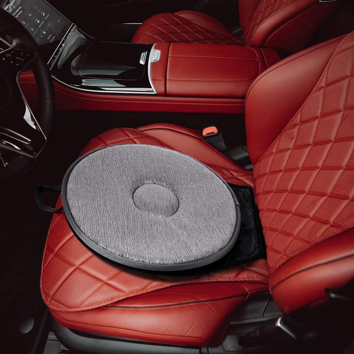Drehbares Autositzkissen 360 Grad Rotierendes Sitzkissen 2 Stück aus Polyester und Eva mit Ergonomischem Komfort und Rutschfester Oberfläche für Autositz