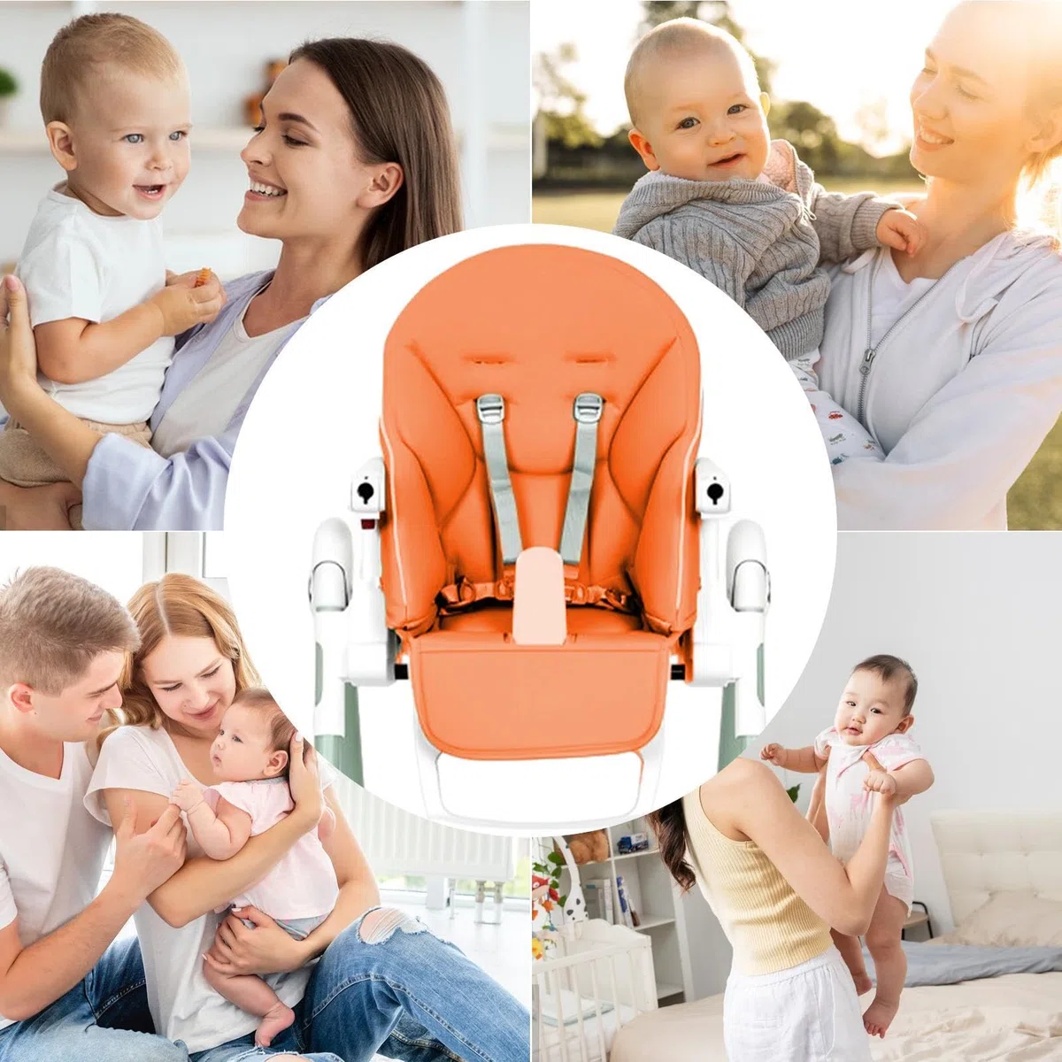 Kinder Hochstuhl Sitzbezug Kinder Bequem Kunstleder Fütterungssitz Kissen | Hochstuhl Sitzkissen für Enkelkinder, Söhne, Töchter, Neffen, Nichten