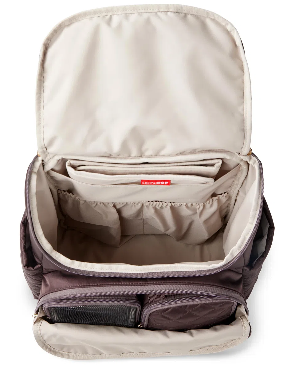 Skip Hop FORMA Multifunktions-Wickelrucksack für Babys mit Wickelunterlage und Kinderwagenhalterung, Schokoladenbraun, schokoladenbraun