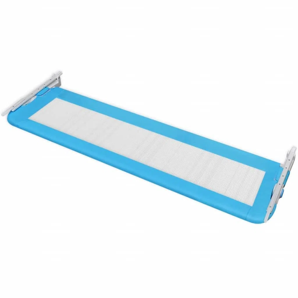 Kleinkind Bettschutzgitter 2 Stück Blau 150 x 42 cm klappbar mit atmungsaktivem Schutzgitter und Absturzsicherung für Kinderbett, Elternbett, Reisebett, Boxspringbett
