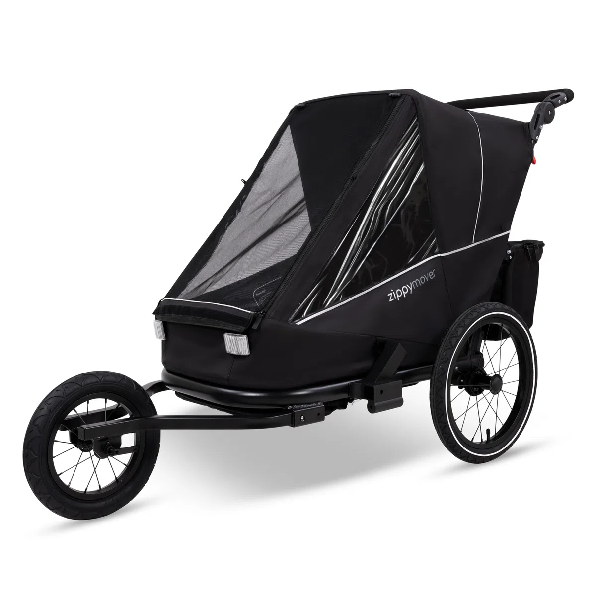 Sportlicher Kinderfahrradanhänger Einsitzer 1 Kind 3in1 Set Buggy Jogger Kinderwagen