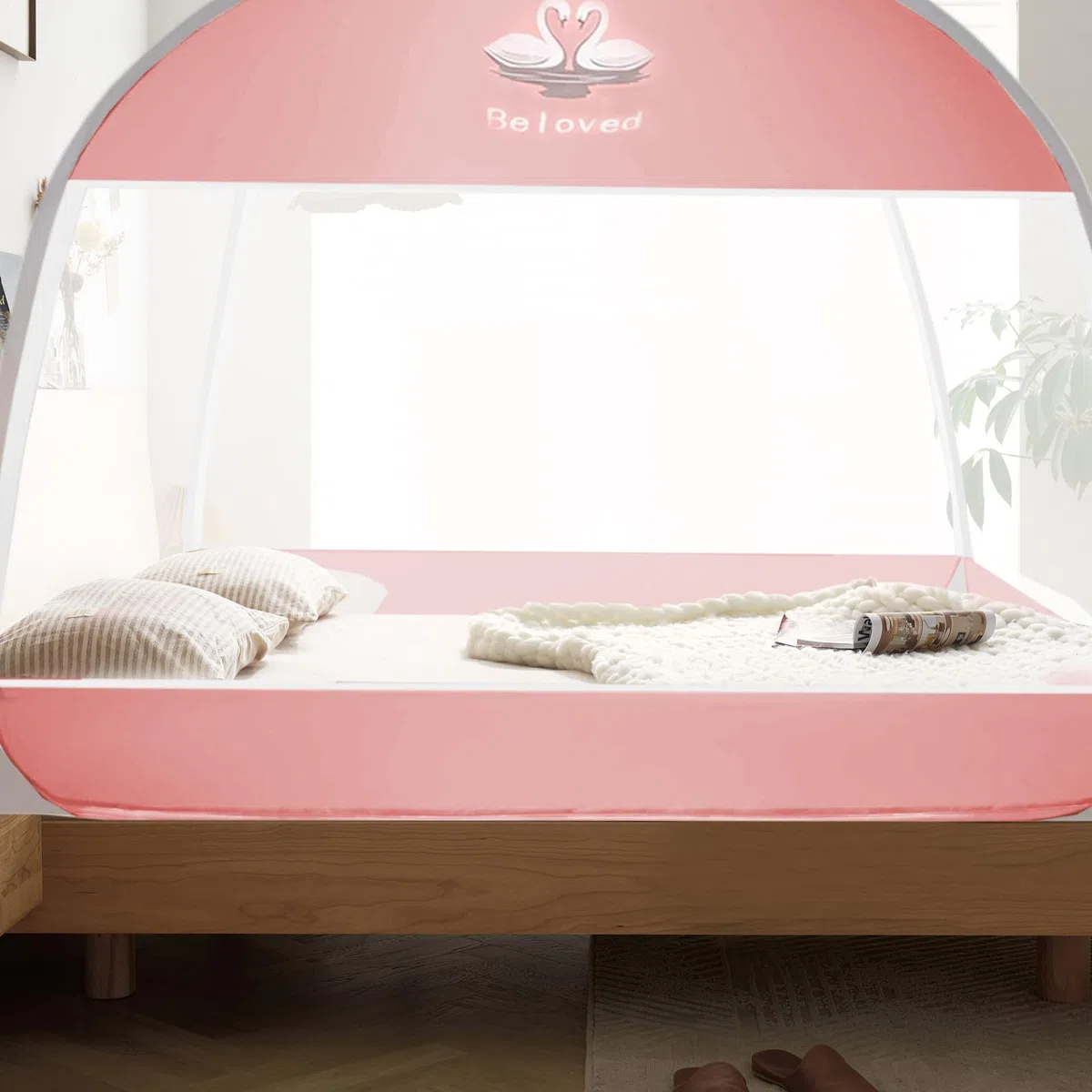 Bettmückenschutznetz großer Faltbarer und tragbarer Insektenschutz | Bett-Baldachin aus Netzmaterial Geeignet für Schlafzimmer, Kinderzimmer, Camping sowie für Jugendliche und